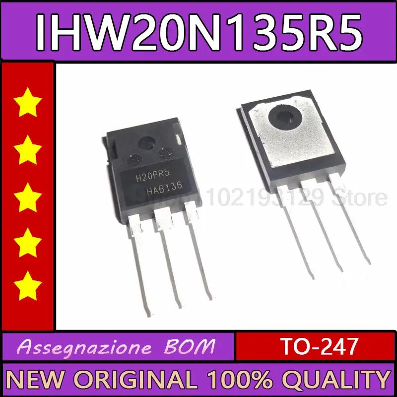 

5 шт./партия IHW20N135R5 H20pr5 новая Оригинальная импортная бтиз труба 20A 1350 в
