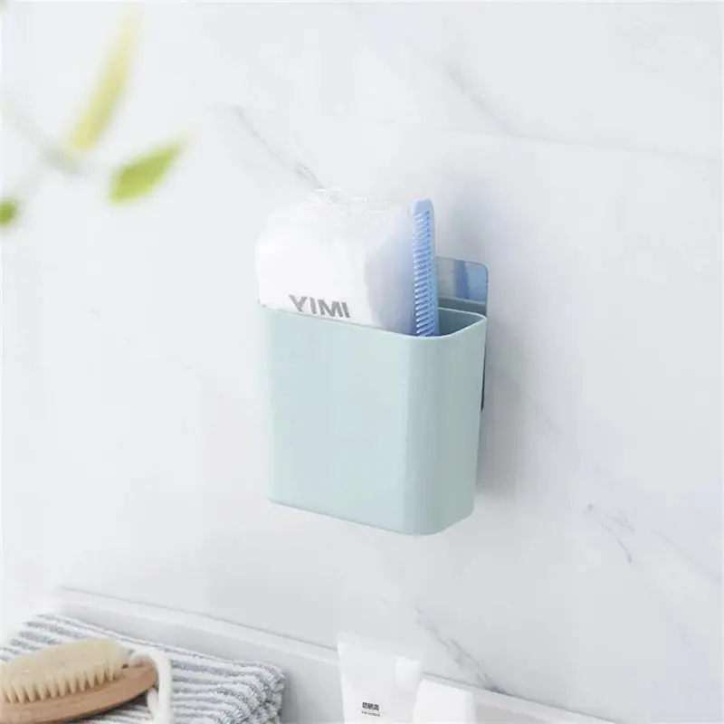 

Drill-free Toiletries Storage Organizer Strong Load-bearing Autohesion Comb Holder Reusable Toothpaste Storage Drainable