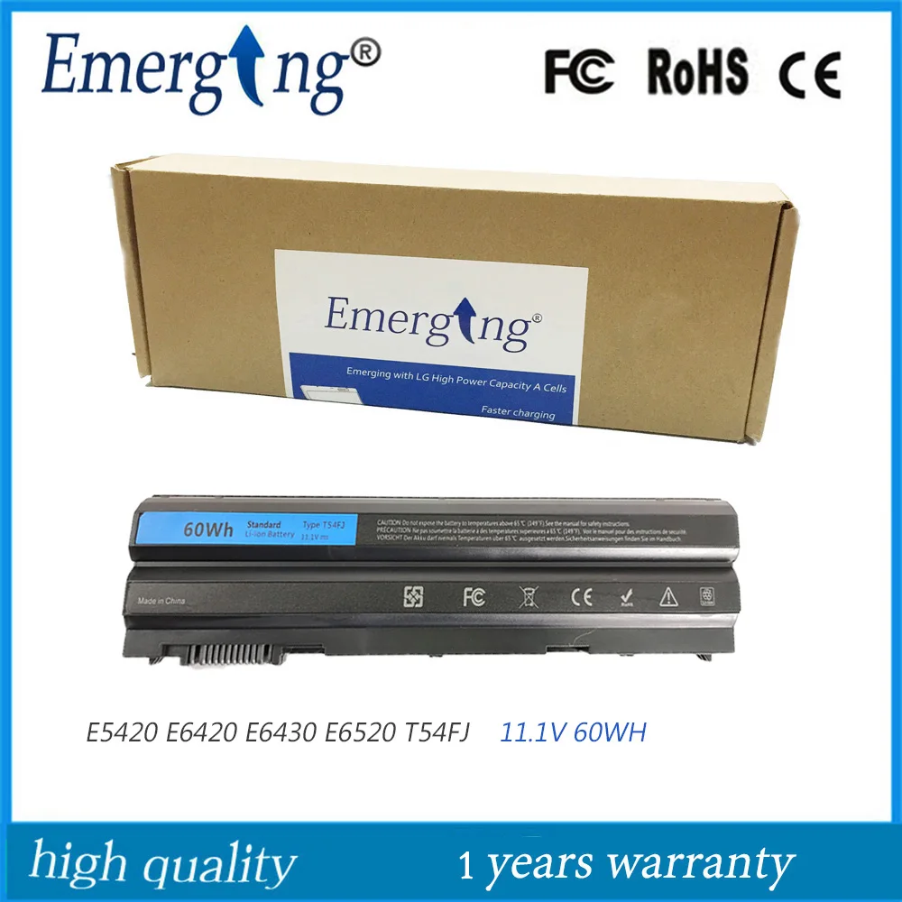 

11.1V 60WH Original T54FJ Laptop Battery for Dell Latitude E5420 E5430 E5520 E5530 E6420 E6430 E6520 E6530 Inspiron 7420