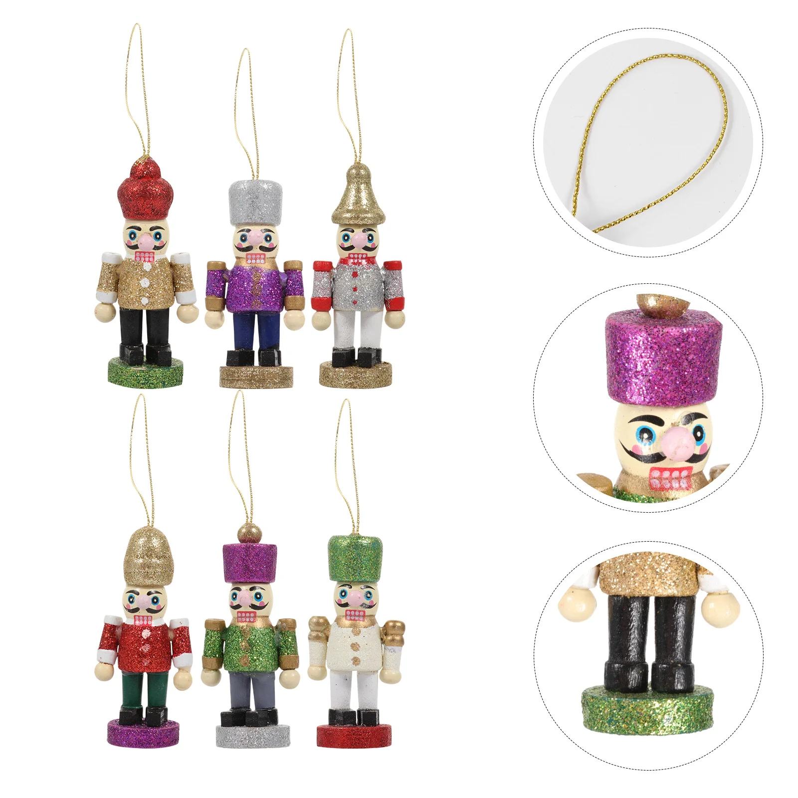 

Christmas Ornaments Nutcracker Tree Decoration Figures Wooden Soldier Xmas
