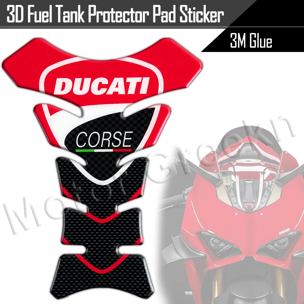 

3D Motorcycle Fuel Tank Pad Sticker Decal Accessori For Ducati PANIGALE V2 V4 959 1098 848 EVO 1198 1199 Monster696 796 795 1100