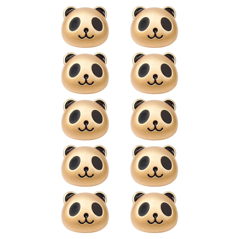 

10Pcs Craft Making Beads Panda Shaped Spacer Charms Hair Jewelry Decor Beads