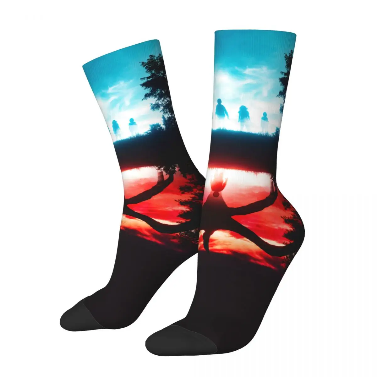 

All Season Socks Stranger Things Upside Down Accessories for Female Non-slip Print Socks All Seasons Best Gifts Idea