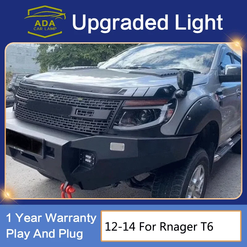 

Car Accessory For Car Ford Ranger 2014-2016 T6 Pick up Headlight Fog Light Day Run Light DRL H7 LED Head Lamp