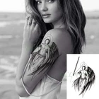 Водостойкая Временная тату-наклейка геометрические узоры Орел крыло человек поддельные тату флэш-тату задняя нога искусство для женщин мужчин