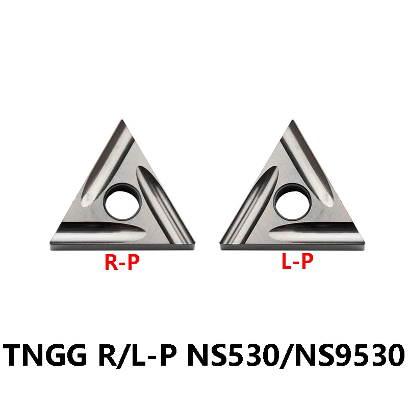 

Original TNGG 160404 TNGG160402R TNGG160404R TNGG160408R-P NS530 NS9530 TNGG160402L Carbide Inserts Turning Tools Cutter Blade