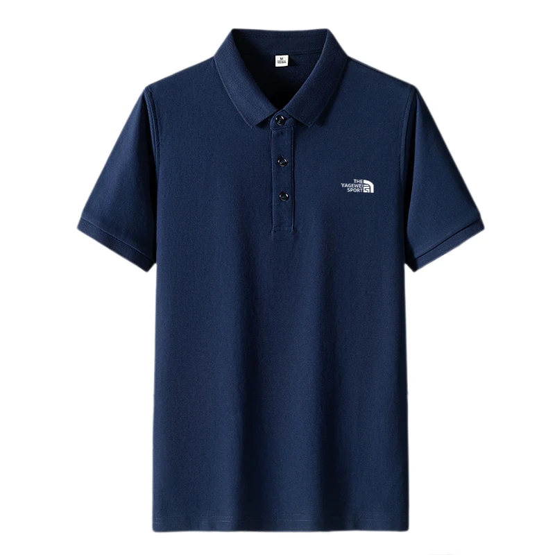 

Summer Men's Brand Polo Solid Color Lapel Cool And Breathable Short Sleeve T-Shirts High Quality Top Clother