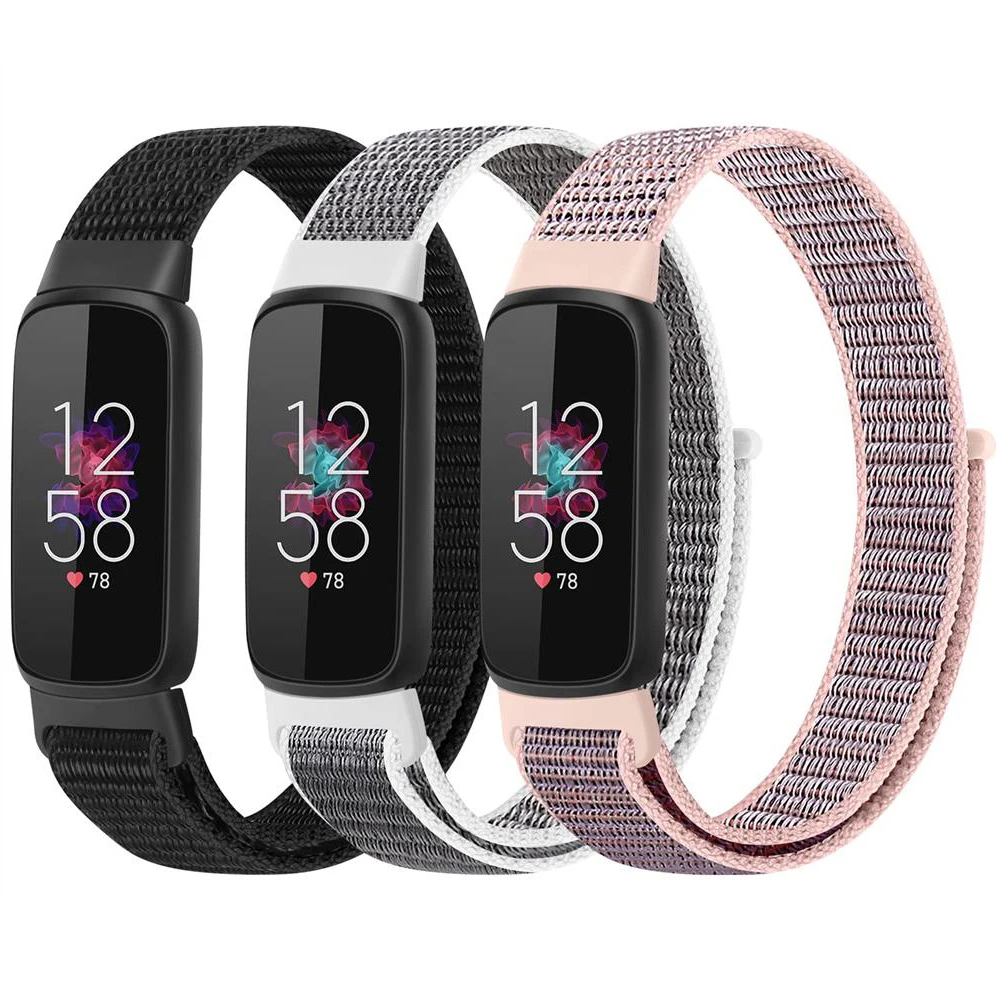 

nylon loop Band For Fitbit luxe Strap Accessories Sport Fabric replacement smartwatch watchband Correa Bracelet Fitbit luxe Band