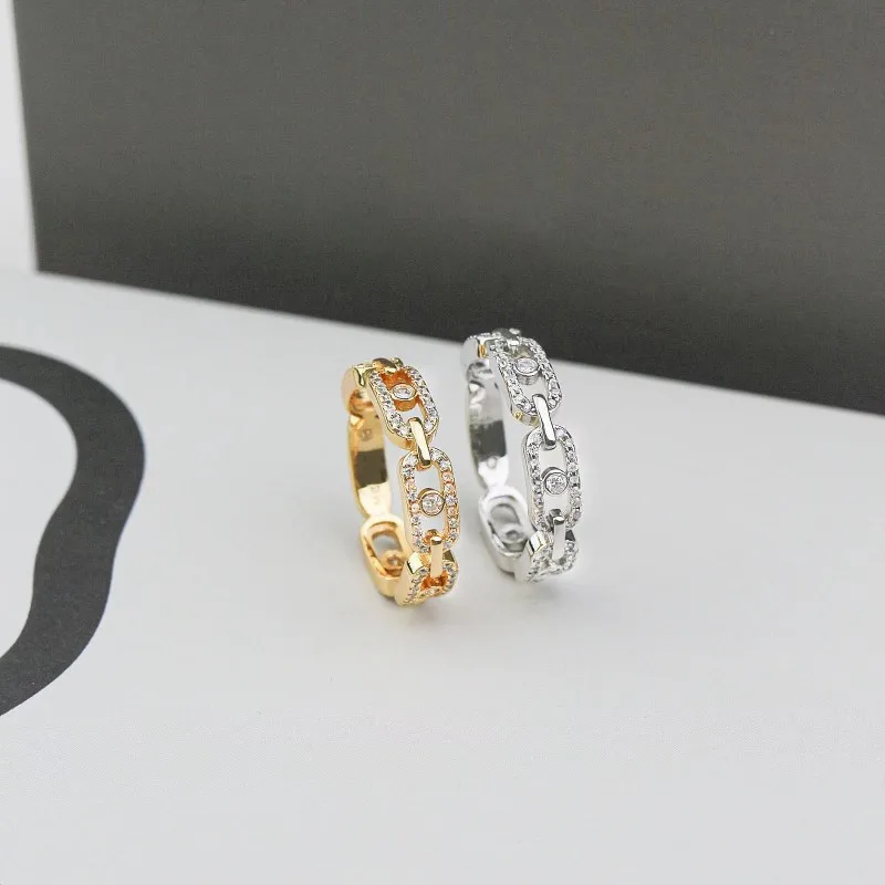 

2023 New Men Zircon S925 Silver Ring Fashion Luxury Women Jewelry Plating 18K Gold Rings Valentine's Day Gift