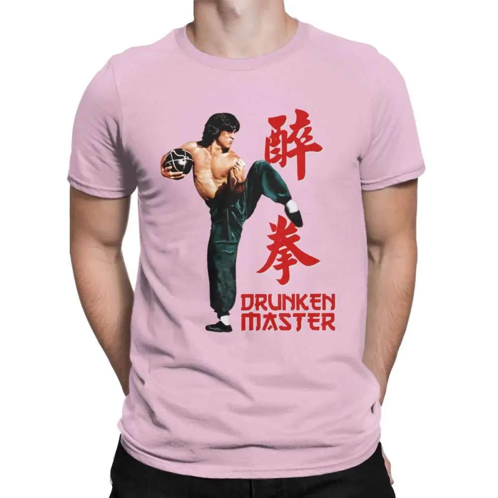 

Jackie Chan Drunken Master T-Shirts Men Pure Cotton T Shirt Movie Chinese Dragon China Kung Fu Fight Short Sleeve Tees New