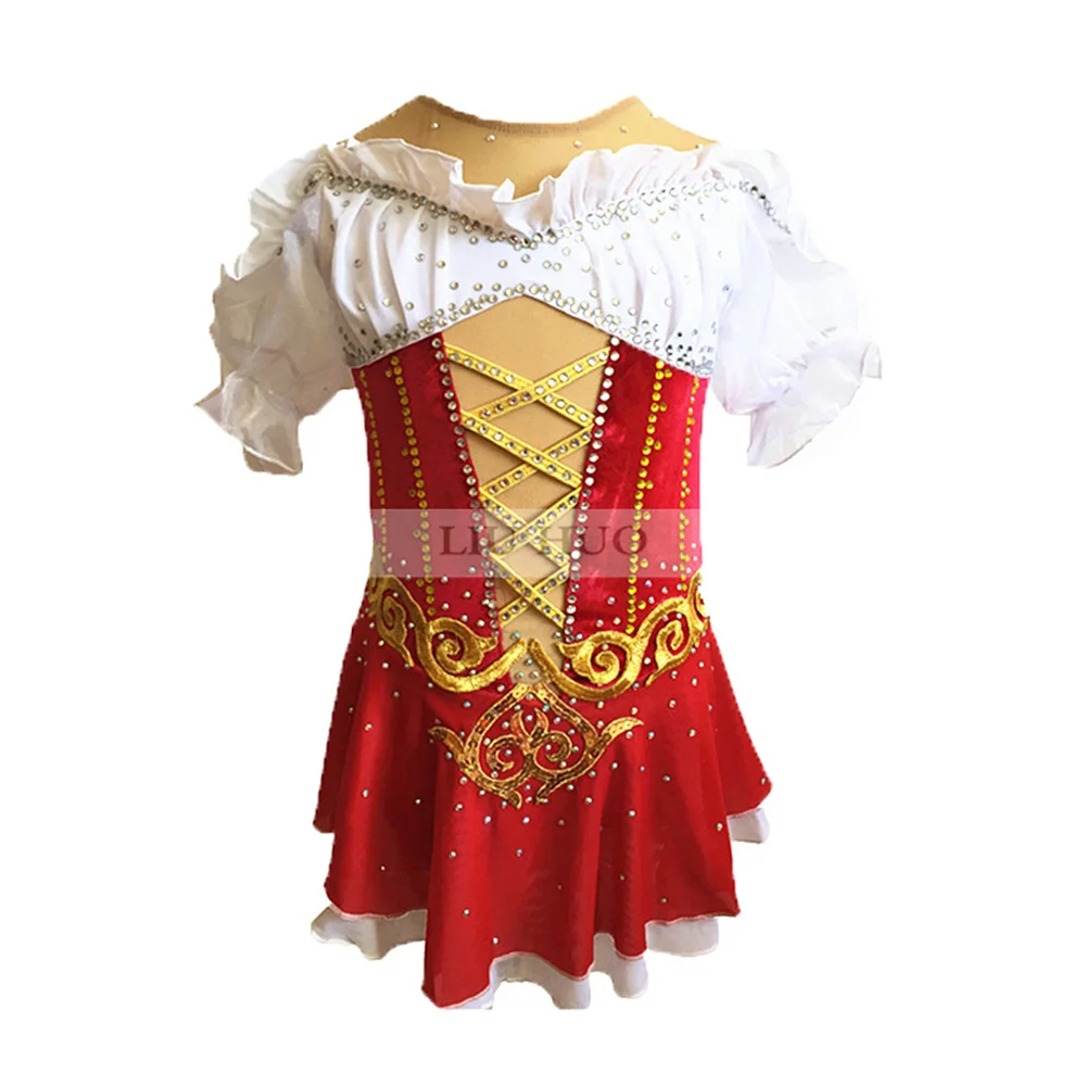 

LIUHUO Women Girl Ice Figure Skating Dress Performance Rhythmic Gymnastics Princess Competition Leotard Costume Dance Teen Kids