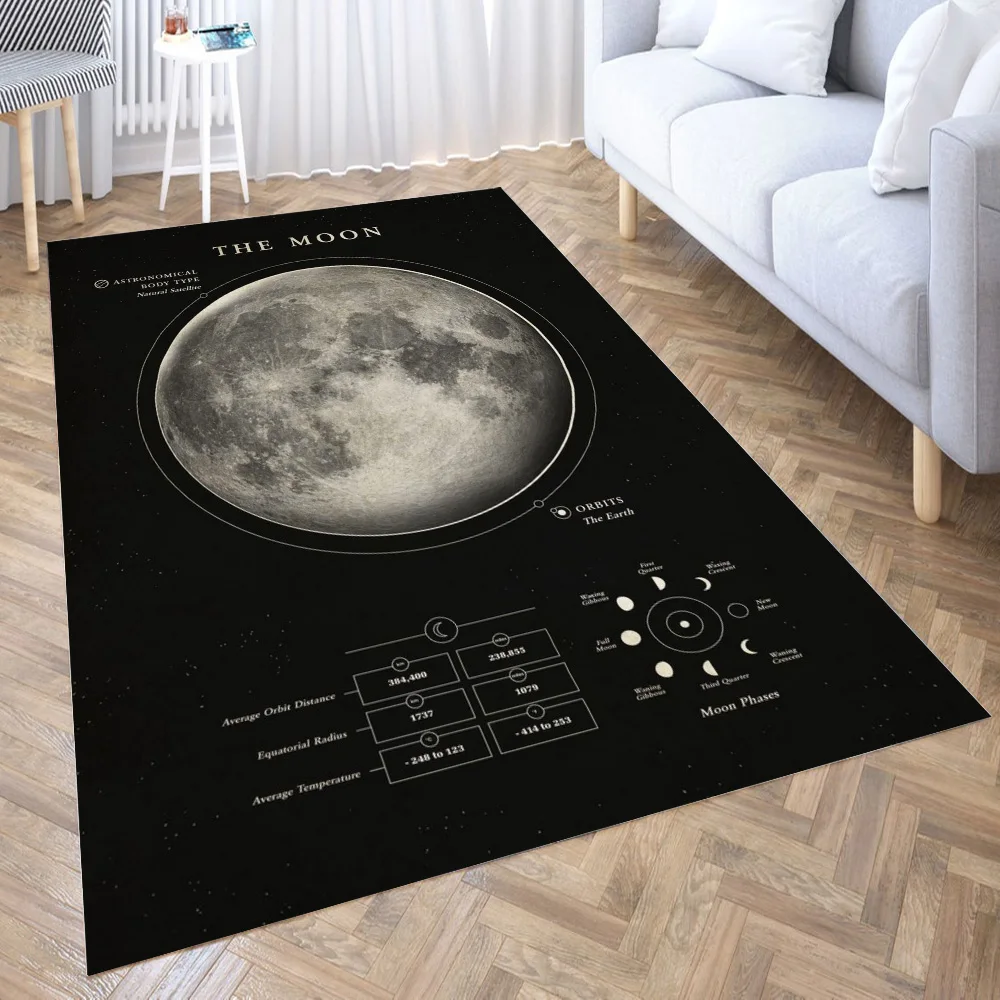 

The Moon Carpet for Living Room Rug Children Bed Room Floor Carpets Window Bedside Home Decor Rugs Mat