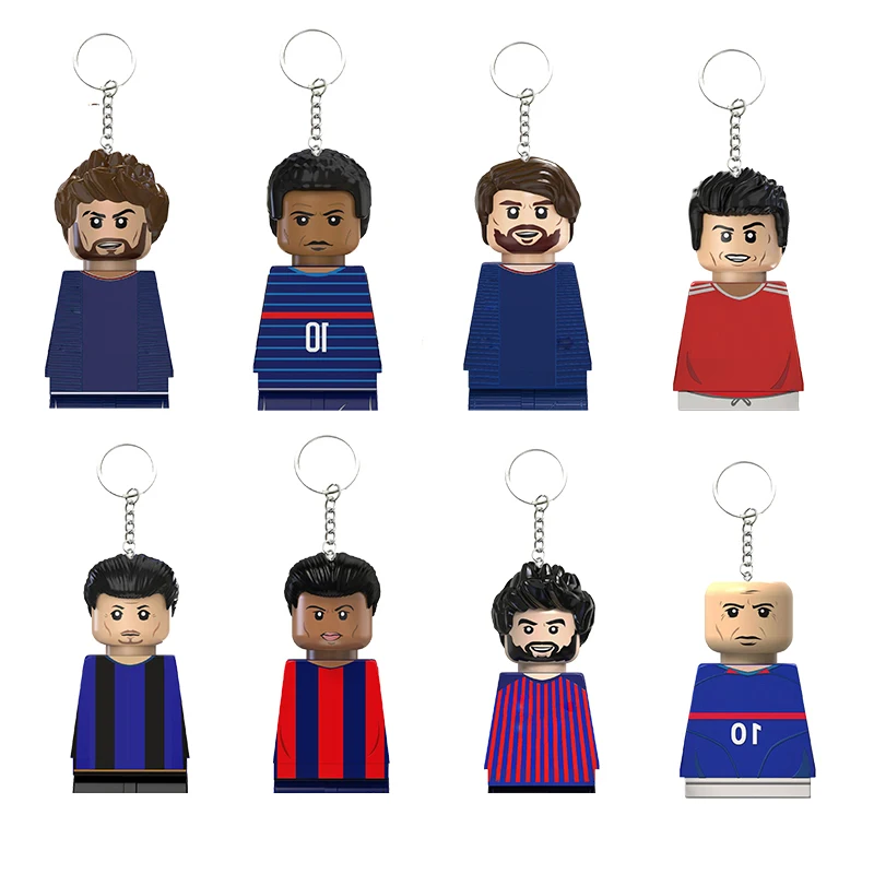 Новинка 2024 брелок для игроков в футбол фигурка Mbappé SUAREZ Zidane миниатюрный