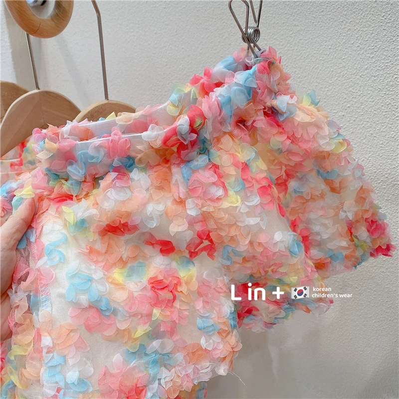 Комплект одежды для малышей топы и шорты летняя одежда маленьких девочек