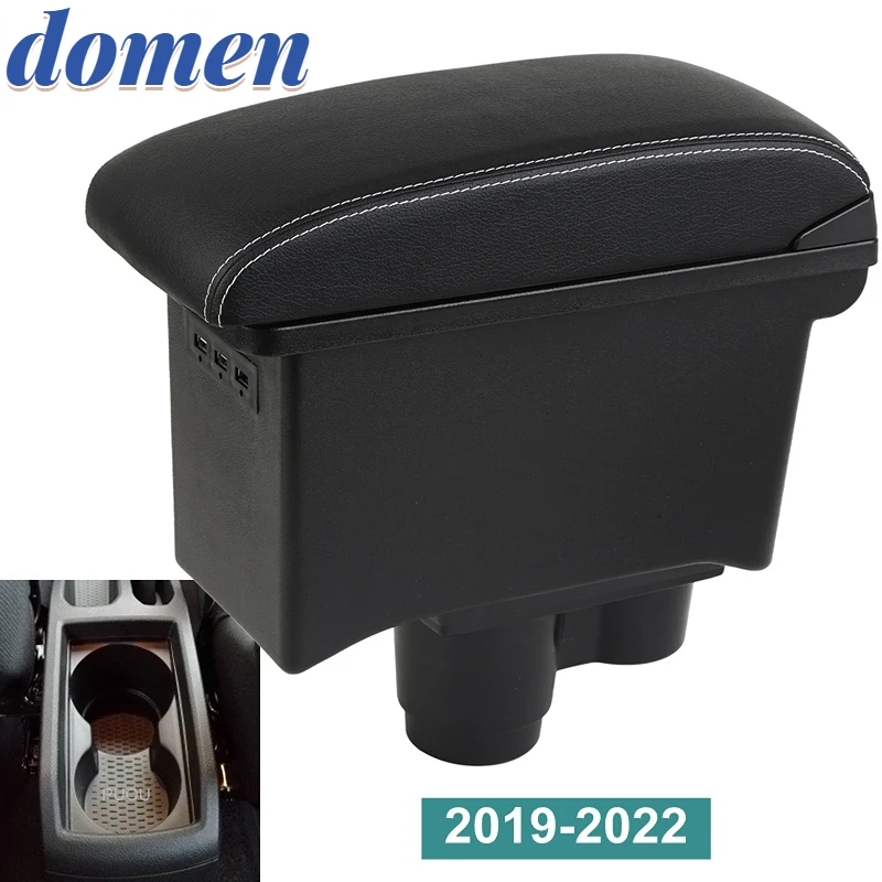 

For Renault Dacia Duster 2 3 Armrest Box 2018 2019 2020 2021 Auto Central Console Storage Double Car Accessories Retractable USB