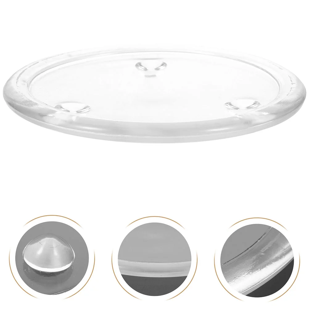 

3pcs Round Glass Holder Tray Scented Plate for Banquet Dinner Party