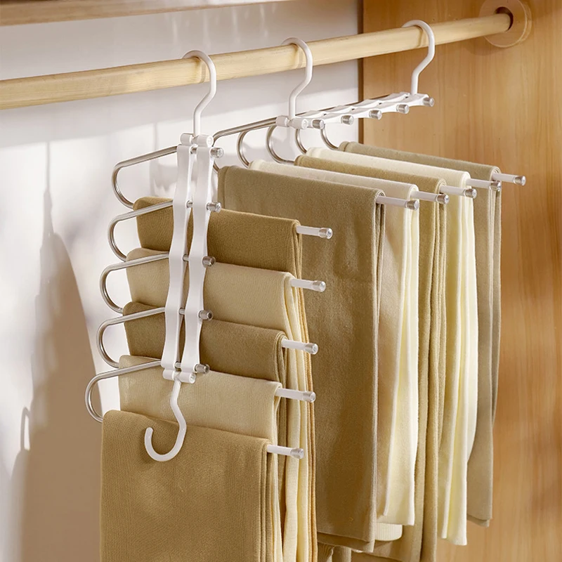 5 в 1 складные вешалки для брюк из нержавеющей стали