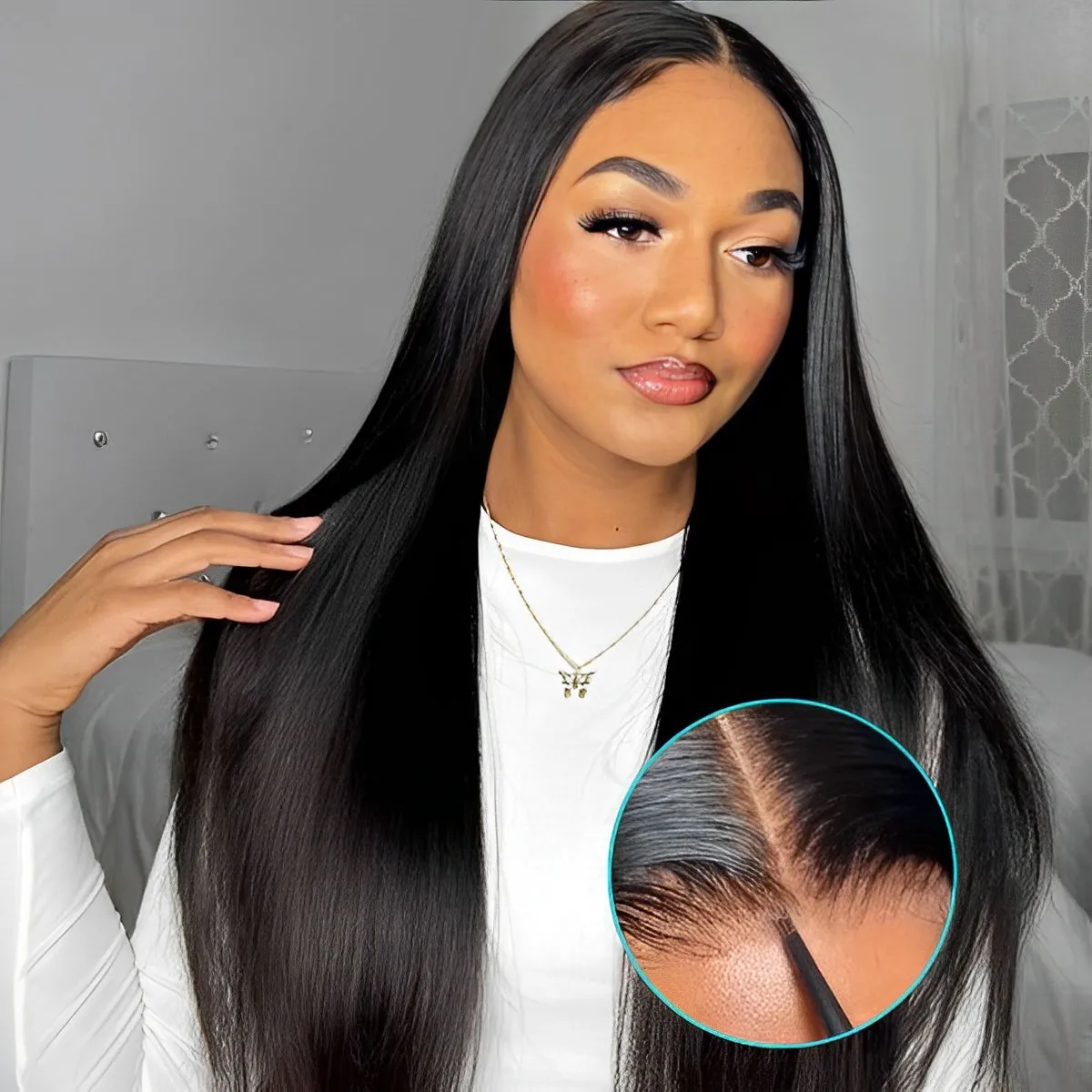 

Ready to Wear Glueless Straight HD Lace Front Wig Human Hair Brazilian 4x6 5x5 Pre Cut Transparent Lace Closure Wigs Pre Plucked