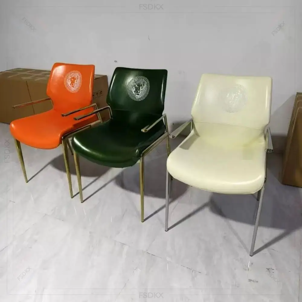 Мебель для дома столовая ресторан дешевая цена металлический каркас кожаный