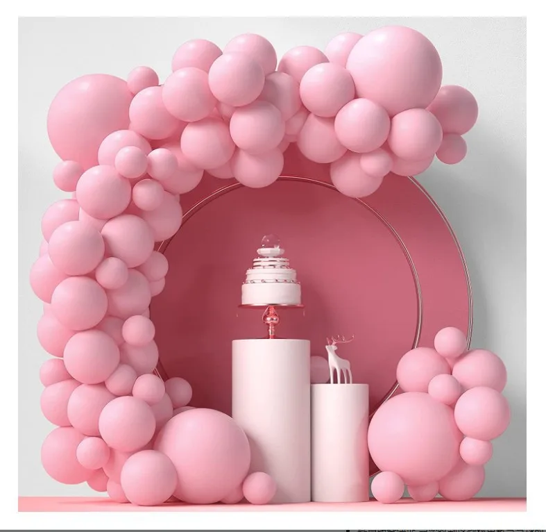 

Однотонный Фотофон 12 дюймов для дня рождения, свадьбы, украшение на стену, воздушный шар, гирлянда, розовый воздушный шар, украшение