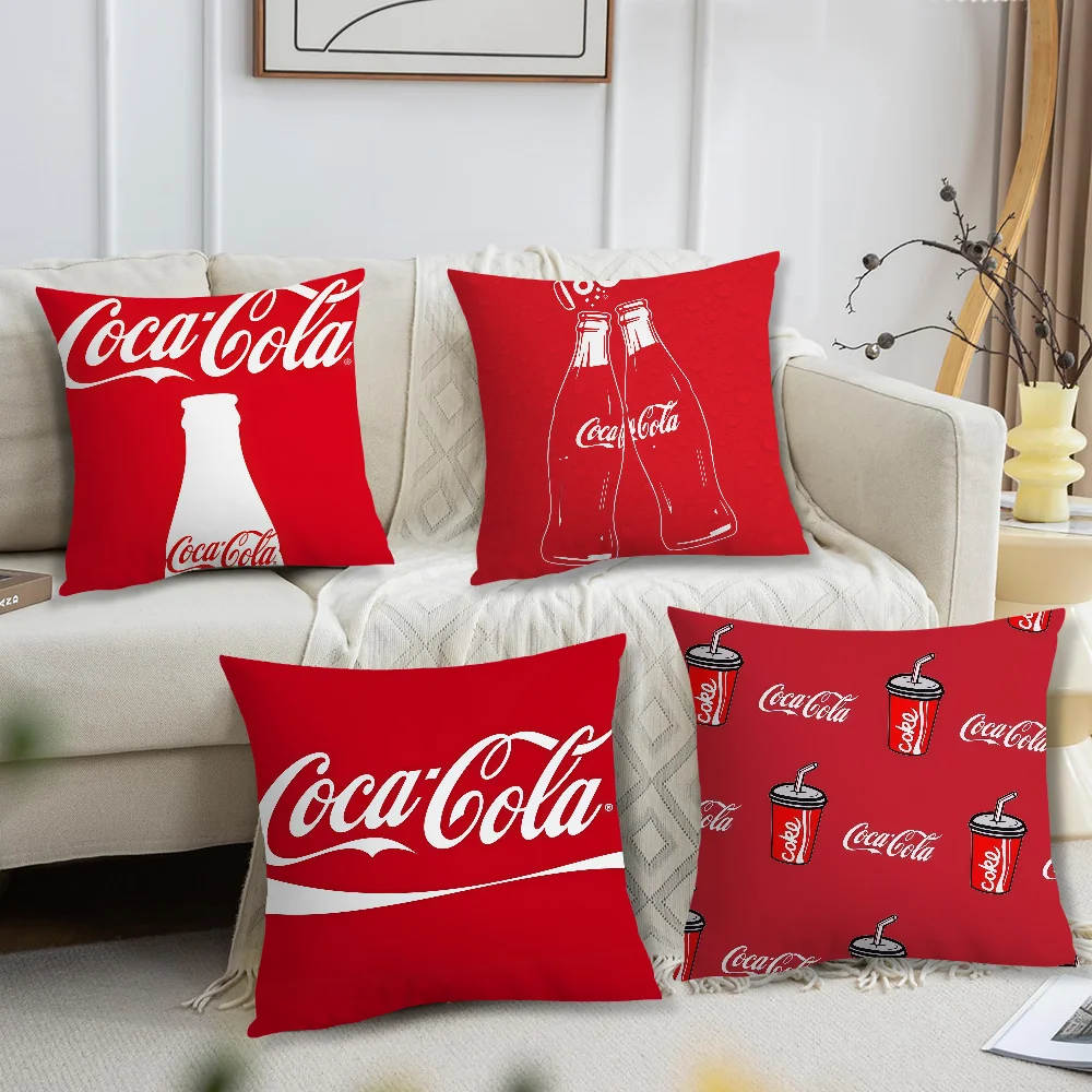 Фото Модный принт C-Coca C-Cola, наволочка для подушки, декор для дивана, дома, автомобиля, комнаты, кафе, офиса, скандинавский минимализм. №1