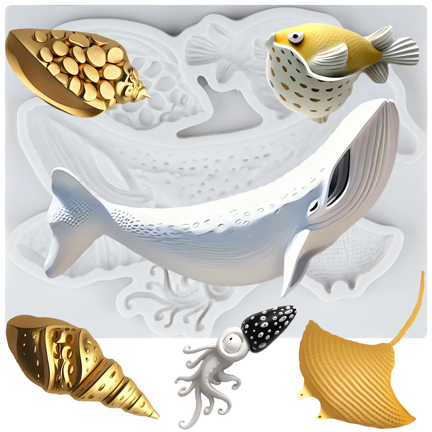 

Силиконовые формы для торта Mujiang, морская тематика