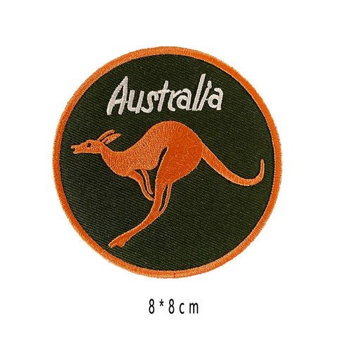 Австралийский кенгуру, искусство Сиднея, Мельбурн, архитектурная вышивка логотипа, нашивка, аксессуары для одежды, декоративный клей для спины