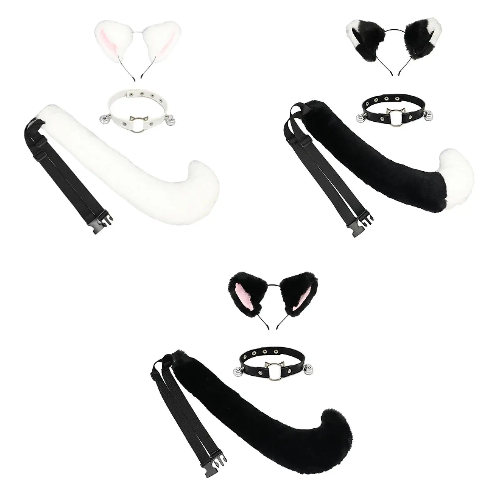 Набор с ушками животных и хвостом регулируемое платье мультяшными обруч для