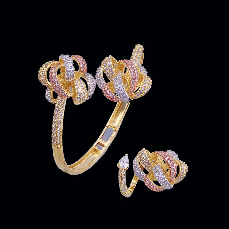 Браслет с кольцом и микропокрытием для вечерние | Украшения аксессуары