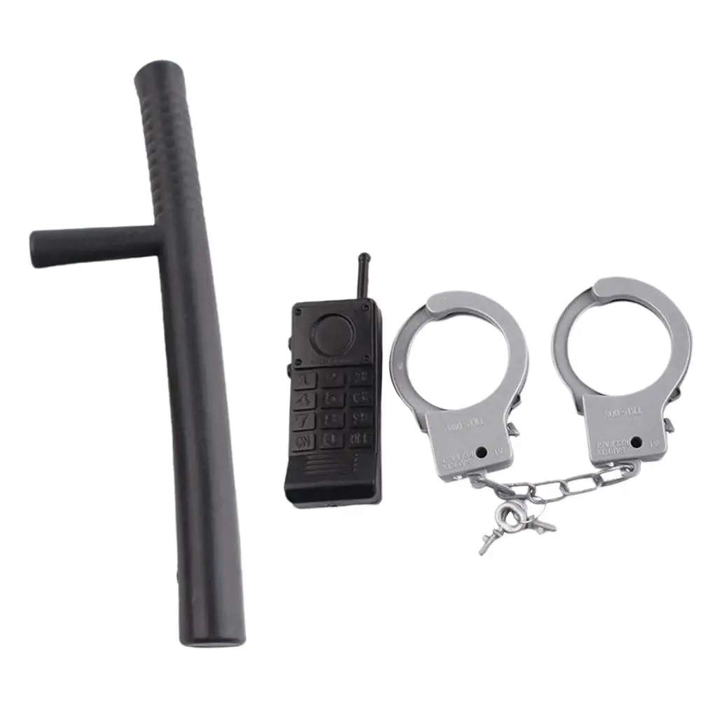

Children Police Officer Costume Accessory Kit Pretend Play Kids Dress Ups Set