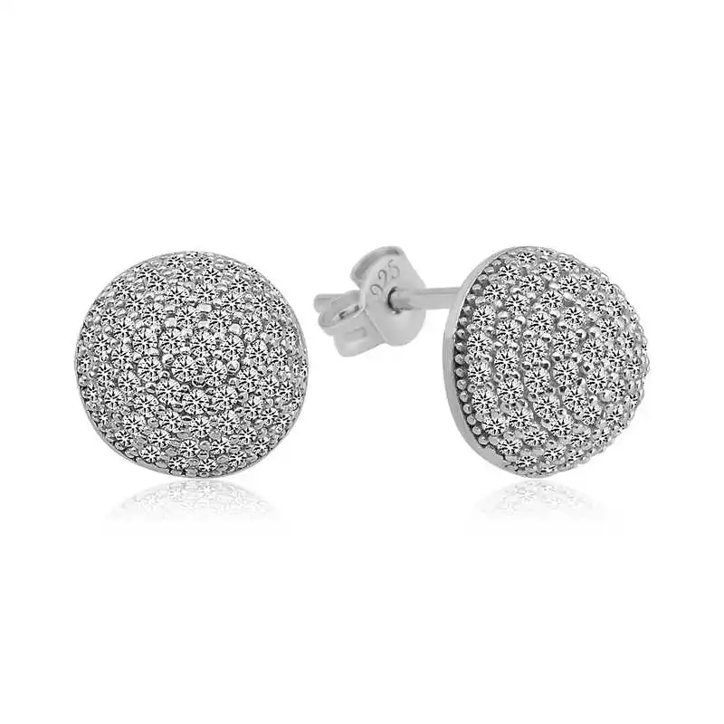 

Tevuli 925 Sterling Silver White Cubic Zirconia Ball Earrings