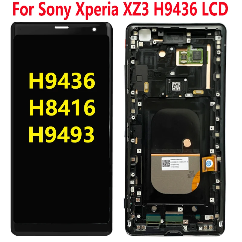 ЖК-дисплей 6,0 дюйма H8416 для Sony Xperia XZ3, дисплей, сенсорный экран с рамкой, дигитайзер в сборе для Sony XZ3 LCD H9436 H9493, Ремонт ЖК-дисплея