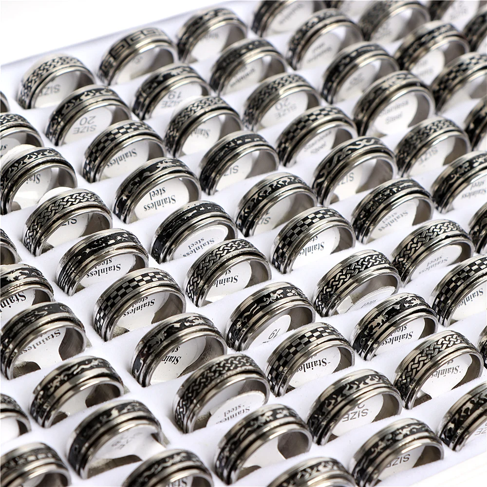 Кольцо-Спиннер из нержавеющей стали 20/30/36/50/100 шт./лот