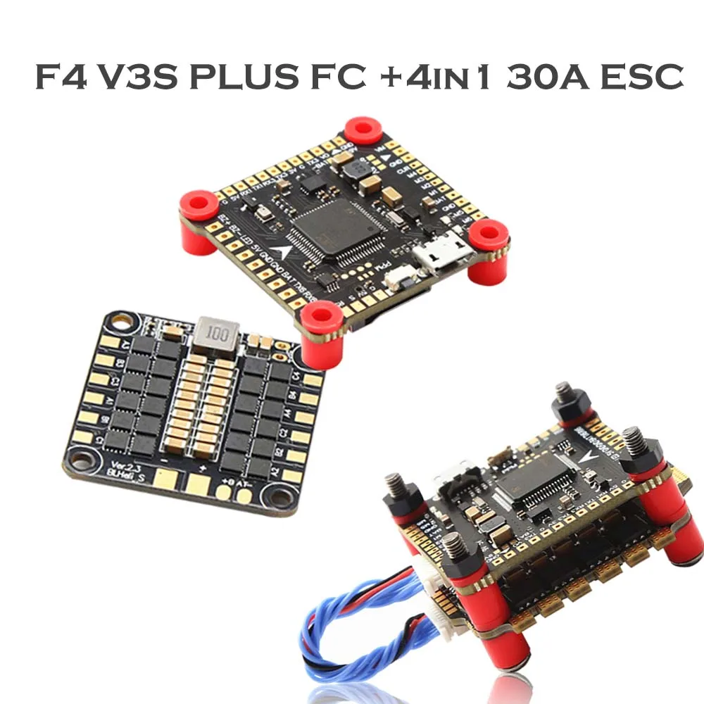 

New F4 V3S PLUS FC Flight Controller Board for RC QAV/ZMR 210 230 250MM Drone FPV Racing with 30A 45A 60A 4in1 Brushless ESC