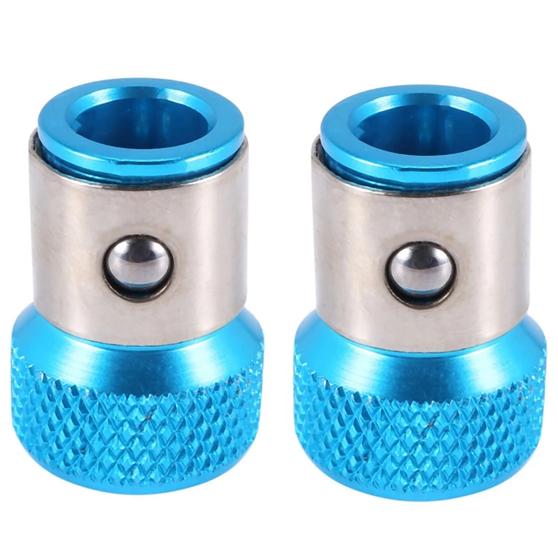 

Promotion! 2Pcs 7Mm Metal Screwdriver Head Tools Magnetic Ring Strong Magnetic Coil Steel Sleeve Holder Drill Screw Tool