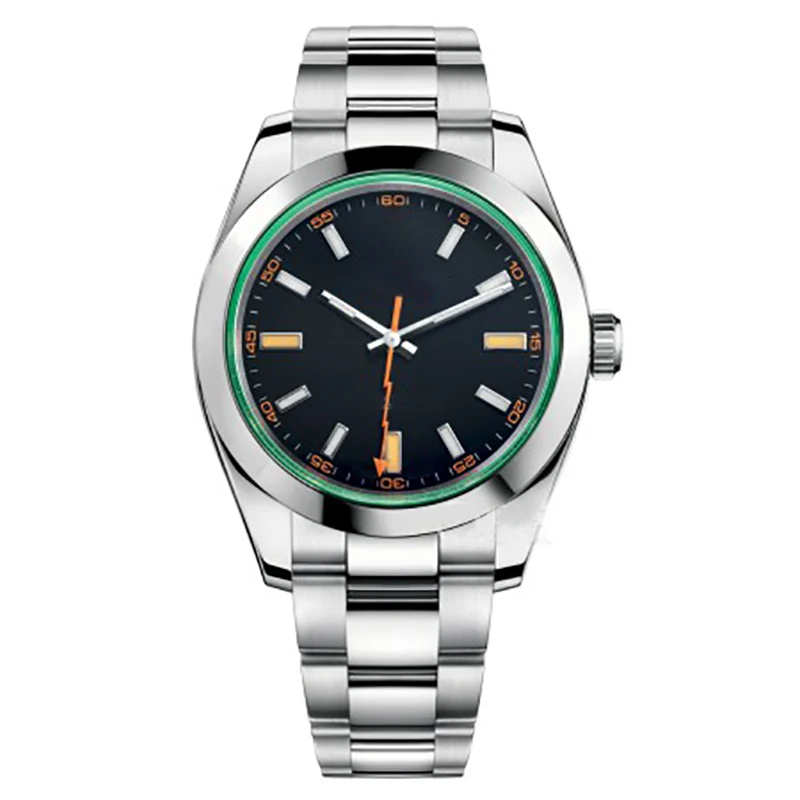 

Automatic Mens Watch Waterproof Automatic Mechanical Man Watches Stainless Steel eta2813 Movement Wristwatches Black Dial