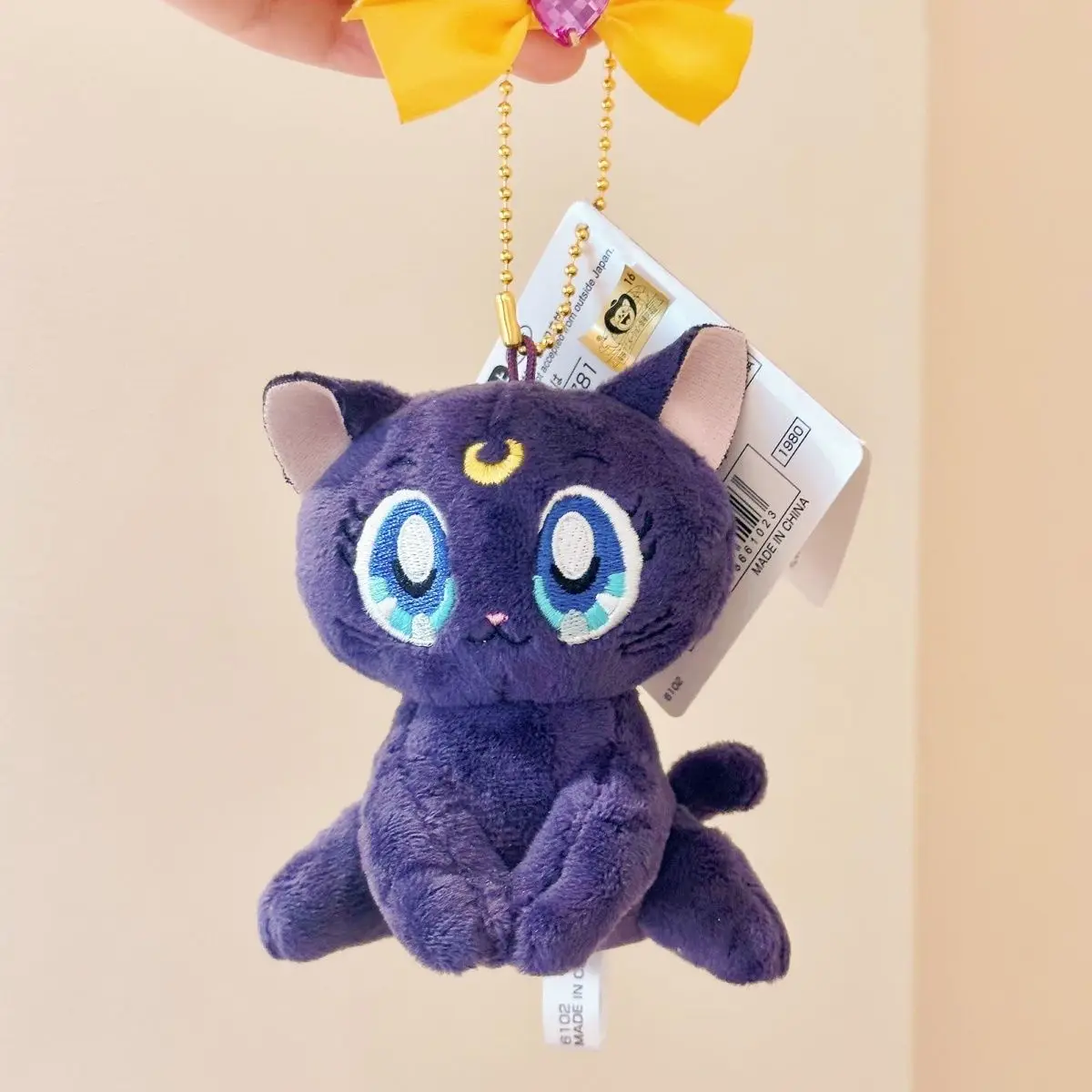 Фото Оригинальный плюшевый брелок Bandai Sailor Moon: Кот Луна, Космос, Японское аниме, коллекционные фигурки и игрушки №3