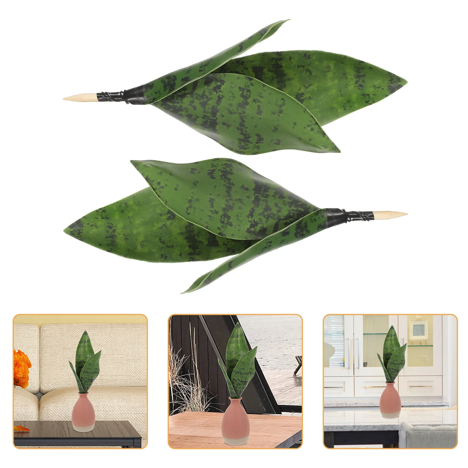 2 шт. искусственный тигр пиранья зеленое растение украшение имитация змеи