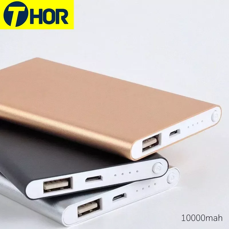 

Ultra-thin 10000mah Power Bank Portable Charger USB Battery Mobile Power Supply for Smart Phone External Mobile Power Supply