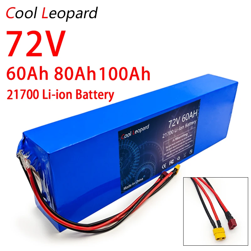 

21700 72V 60Ah 80Ah 100Ah Lithium Ion Battery Pack,For High Power Electric Bicycle 72V E-bike Li-ion Battery,Built-in BMS