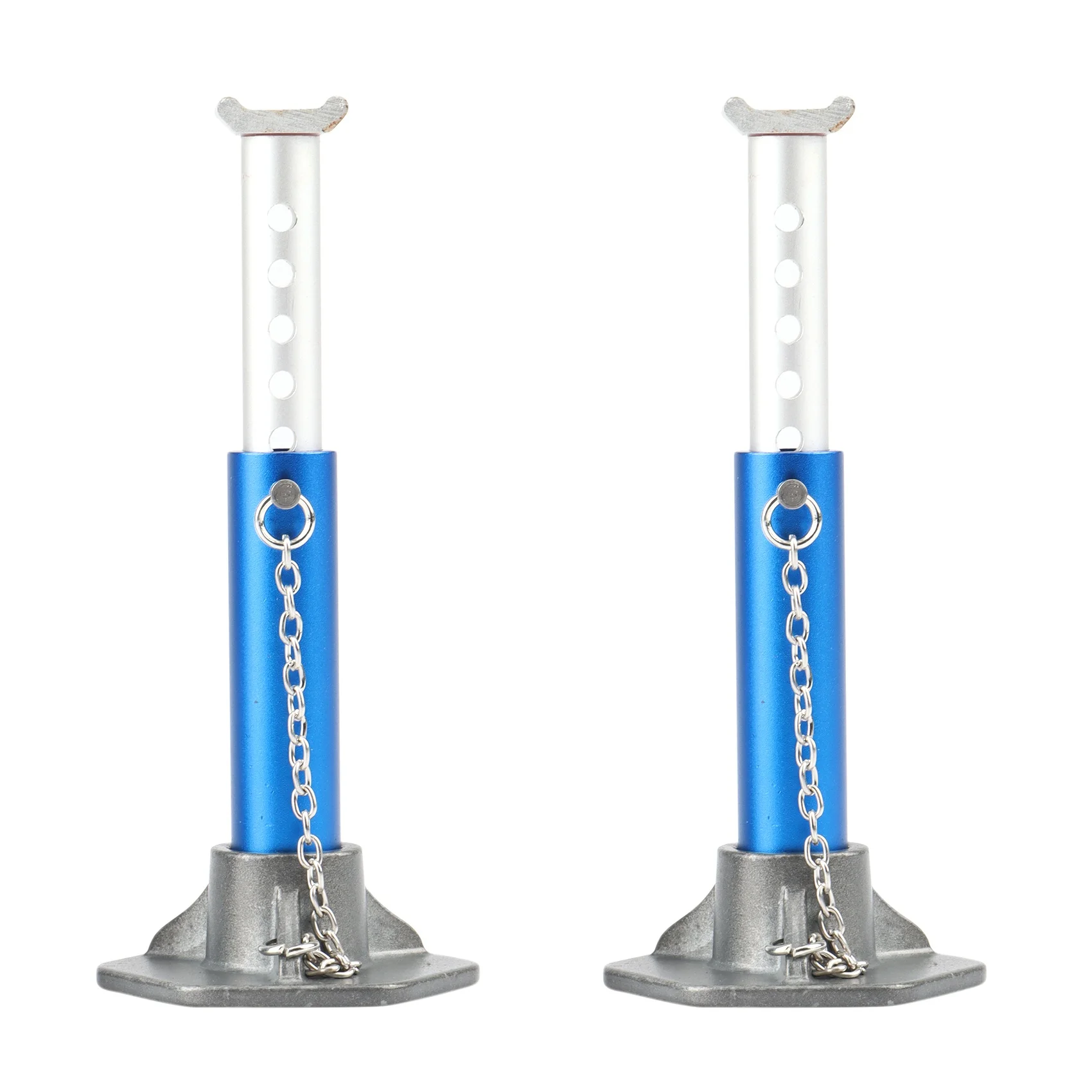 

2PCS Metal Height Adjustable Jack Repair Stand for 1/10 RC Crawler Car Traxxas TRX4 Axial SCX10 90046 Parts,Blue