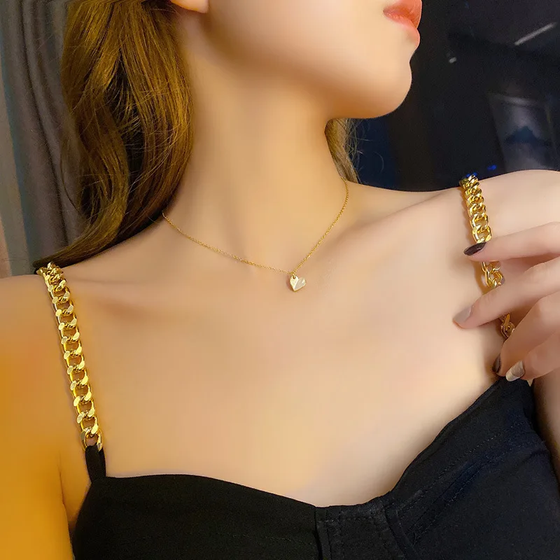 

Женское Ожерелье из титановой стали с подвеской в виде сердца