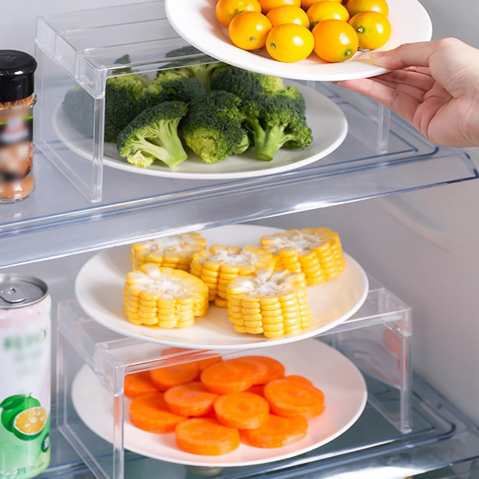 

Стеллаж для холодильника, составные органайзеры для холодильника, прозрачный стеллаж для холодильника, морозильной камеры