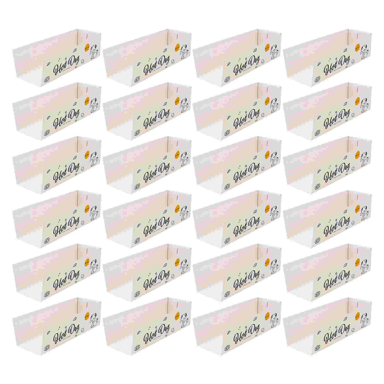 

Papercontainers Hot Dog Box Boxes Trays Disposable Snack Cupcake Kraft Plate Tray Holders Gobakery Cardboard Boats Plates