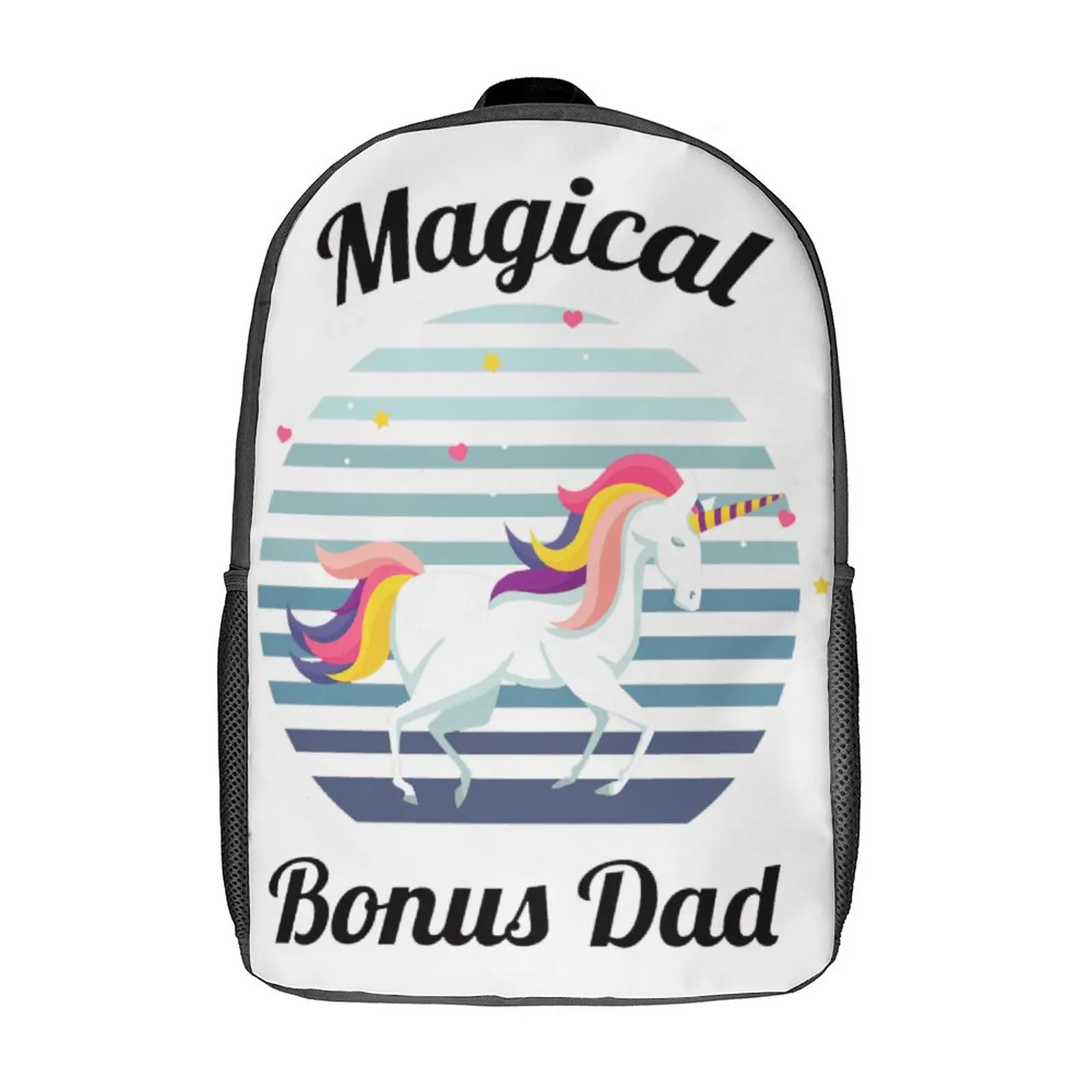 

Magical Bonus Dad... Bonus Dad Fathers Day Gift Secure Cozy Field Pack17 Inch Shoulder Backpack Vintage Summer Camps Premium