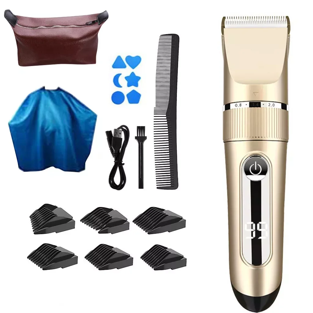 

Professional Hair Clipper Sets Cordless Hair Grooming Home Haircut Machine Storage Bag Comb Suits Hair Cutting Clippers