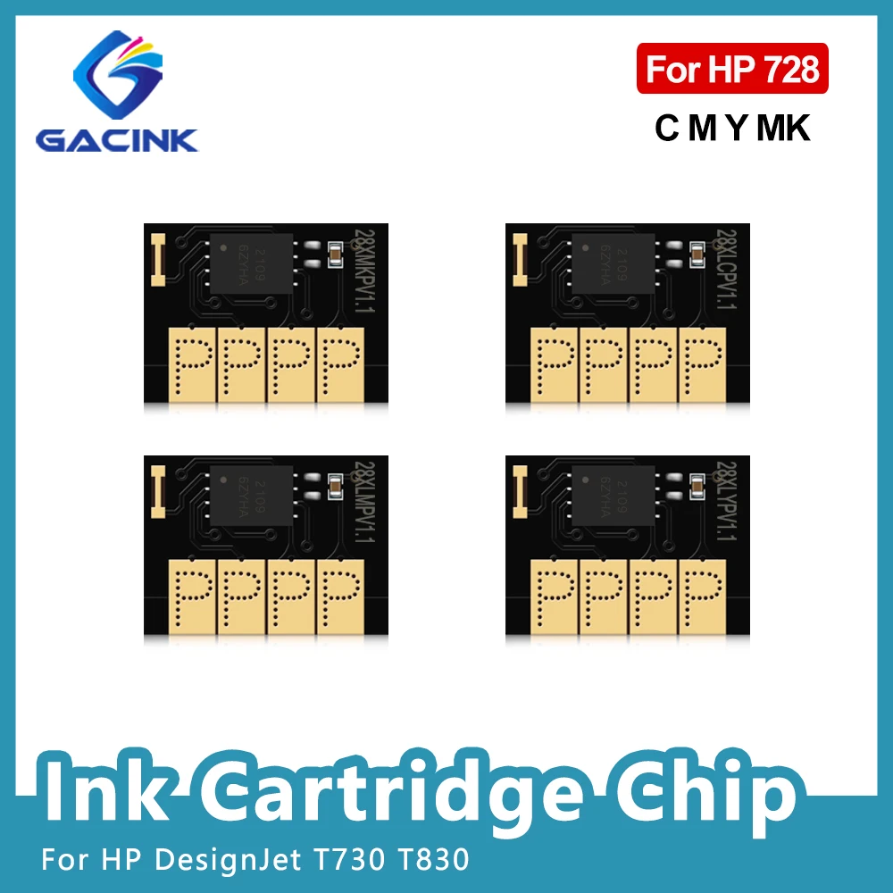 Chip Della Cartuccia Di Inchiostro Per Hp 728 Nuova Versione Chip Hp728 Per Stampante Hp Designjet T730 T830 F9J68A F9J67A F9J66A F9J65A F9K17A