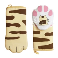 1pcs creative cat paws oven mitts cute cat claw baking oven gloves anti scald microwave heat resistant insulation non slip glove