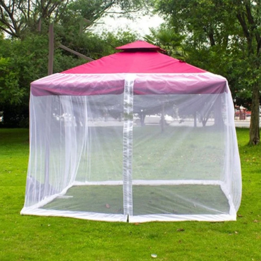 

Outdoor Patio Roman Umbrella Mosquito Netting Mosquito Net with Zipper Sunshade Mosquito Net for Travel Tent Yard Camping