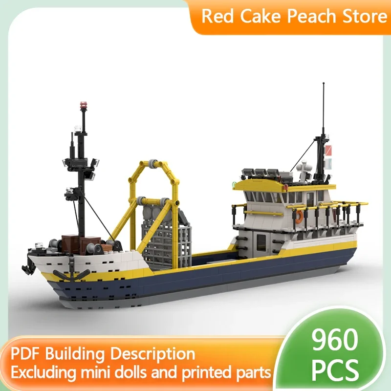 Модель промышленного корабля MOC строительные кирпичи рыба для моллюсков